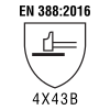 EN 388:2016 - 4X43B