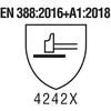 EN 388:2016+A1:2018 - 4242X