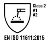 EN ISO 11611:2015 Class 2 A1 A2