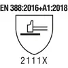 EN 388:2016+A1:2018 - 2111X