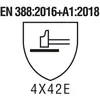 EN 388:2016+A1:2018 - 4X42E