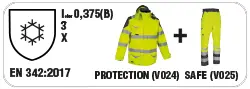 EN 342:2017 Icler0,375(B) 3 X PROTECTION + SAFE