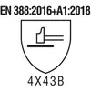 EN 388:2016+A1:2018 - 4X43B