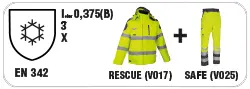 EN 342 Icler0,378(B) 3 X RESCUE + SAFE