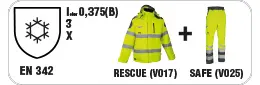 EN 342 Icler0,378(B) 3 X RESCUE + SAFE