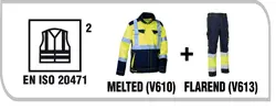 EN 20471 2 X MELTED + FLAREND